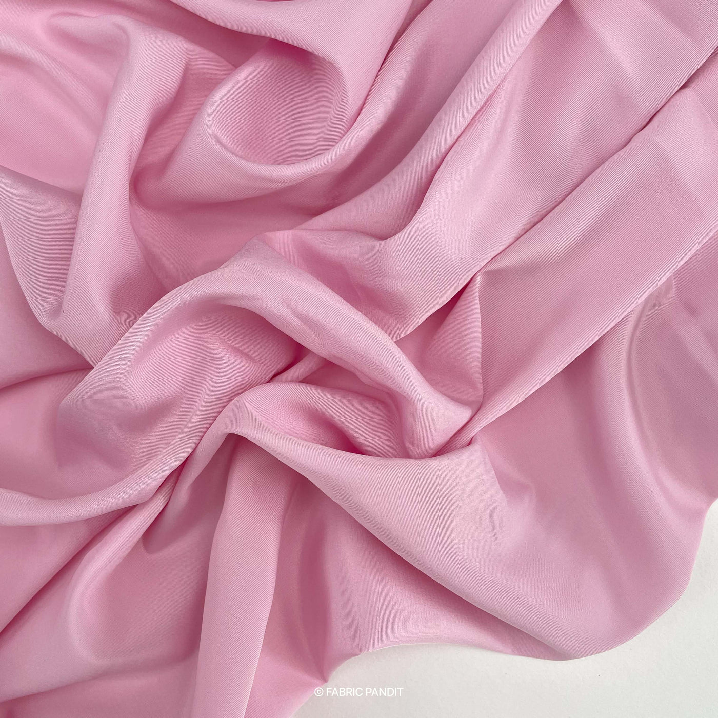 Bright Peach Premium French Crepe Fabric (Width 44 inches
