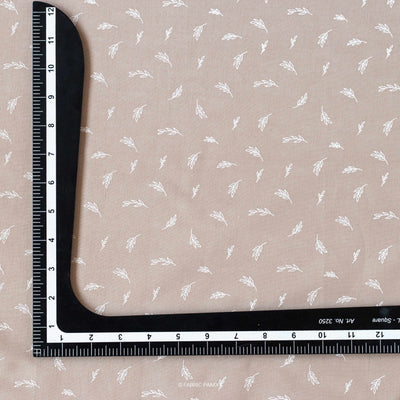Fabric Pandit Cut Piece (CUT PIECE) Cloudy Grey Color Block Printed Cotton Linen Fabric (Width 42 Inches)