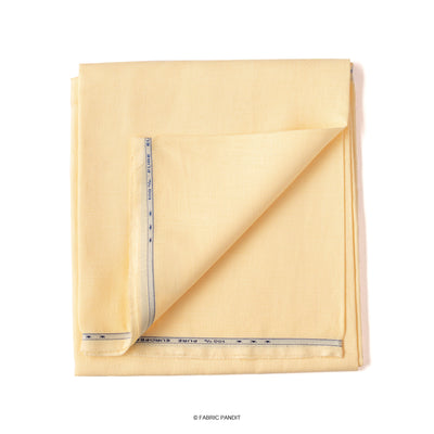 Fabric Pandit Cut Piece (CUT PIECE) Cream Plain Premium 60 Lea Pure Linen Fabric (Width 58 inch)
