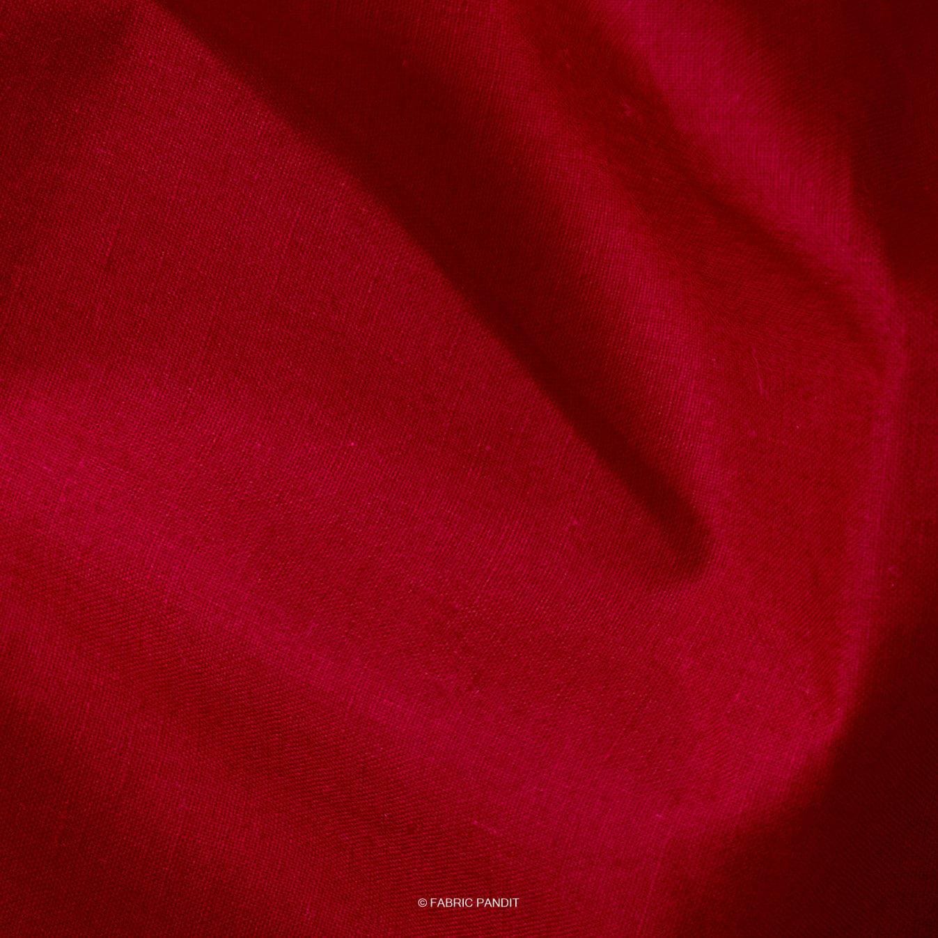 Fabric Pandit Cut Piece (CUT PIECE) Dark Maroon Color Pure Cotton Cambric Fabric (Width 42 Inches)