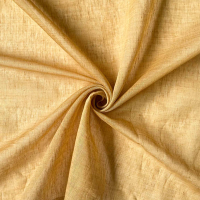 Fabric Pandit Cut Piece (Cut Piece) Golden Brown Blended Silk Linen Fabric (Width 44 Inches)