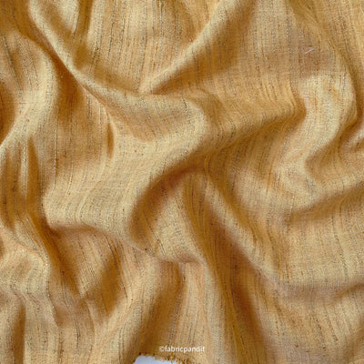 Fabric Pandit Cut Piece (CUT PIECE) Golden Brown Color Bhagalpuri Woven Cotton Slub Kurta Fabric (Width 58 Inches)