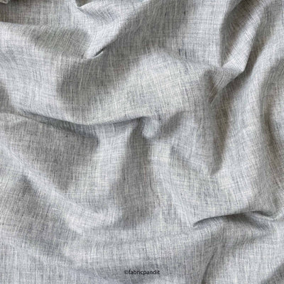 Fabric Pandit Cut Piece (CUT PIECE) Grey Textured Yarn Dyed Linen Fabric (Width 58 Inches)