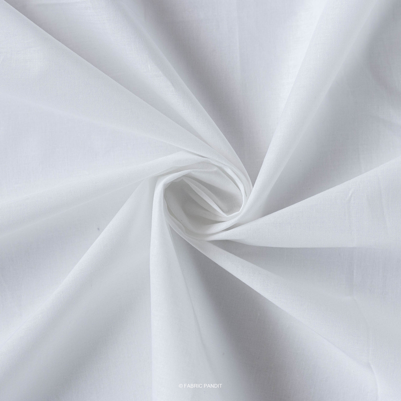 Fabric Pandit Cut Piece (CUT PIECE) Ice White Color Pure Cotton Cambric Fabric (Width 40 Inches)