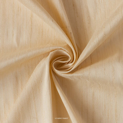 Fabric Pandit Cut Piece (CUT PIECE) Light Khaki Plain Premium Silk Fabric (Width 46 Inches)