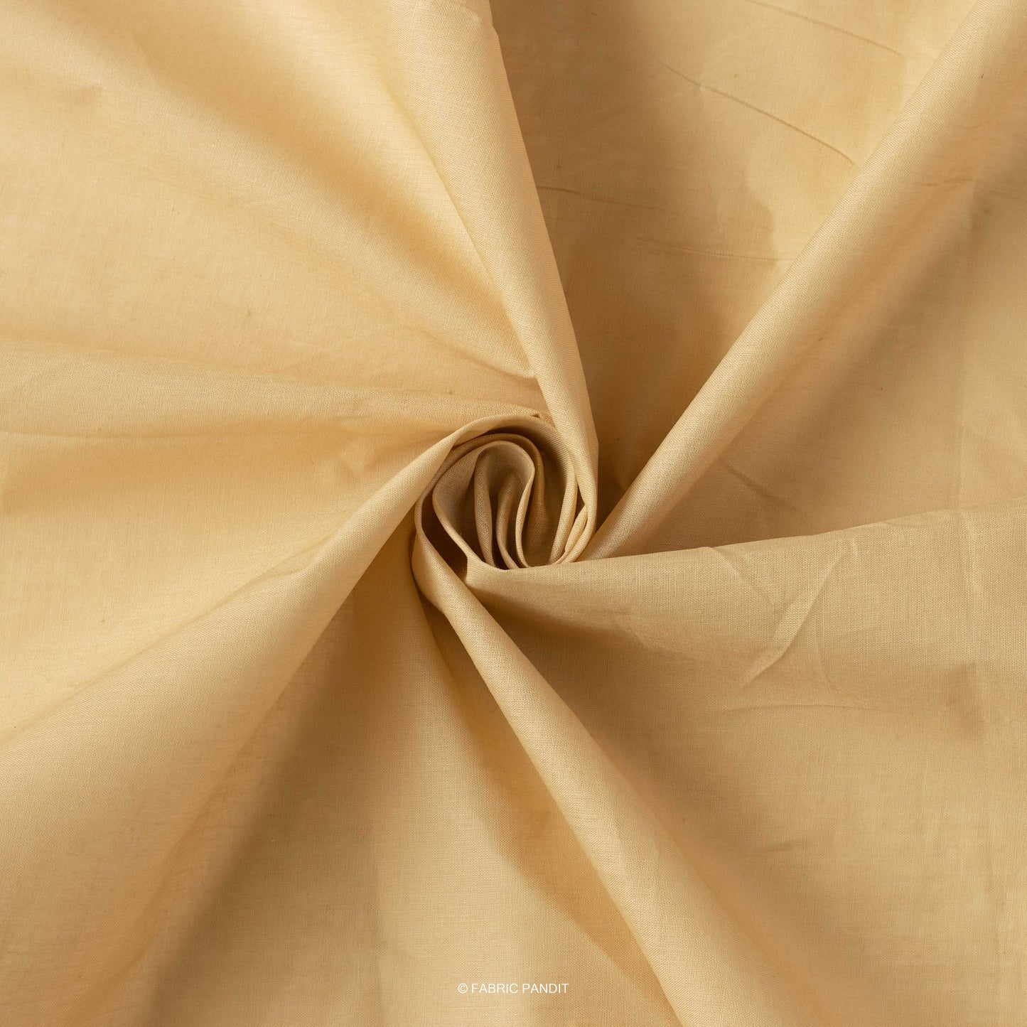 Fabric Pandit Cut Piece (CUT PIECE) Light Ocher Color Pure Cotton Cambric Fabric (Width 42 Inches)