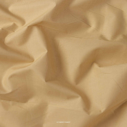 Fabric Pandit Cut Piece (CUT PIECE) Light Ocher Color Pure Cotton Cambric Fabric (Width 42 Inches)