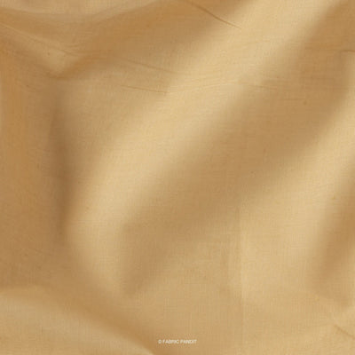 Fabric Pandit Cut Piece (CUT PIECE) Light Ocher Color Pure Cotton Cambric Fabric (Width 42 Inches)