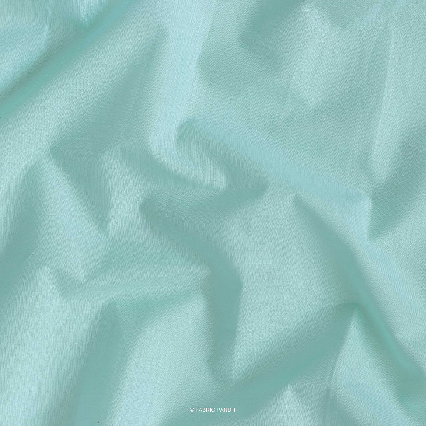 Fabric Pandit Cut Piece (CUT PIECE) Light Sea Green Color Pure Cotton Cambric Fabric (Width 42 Inches)