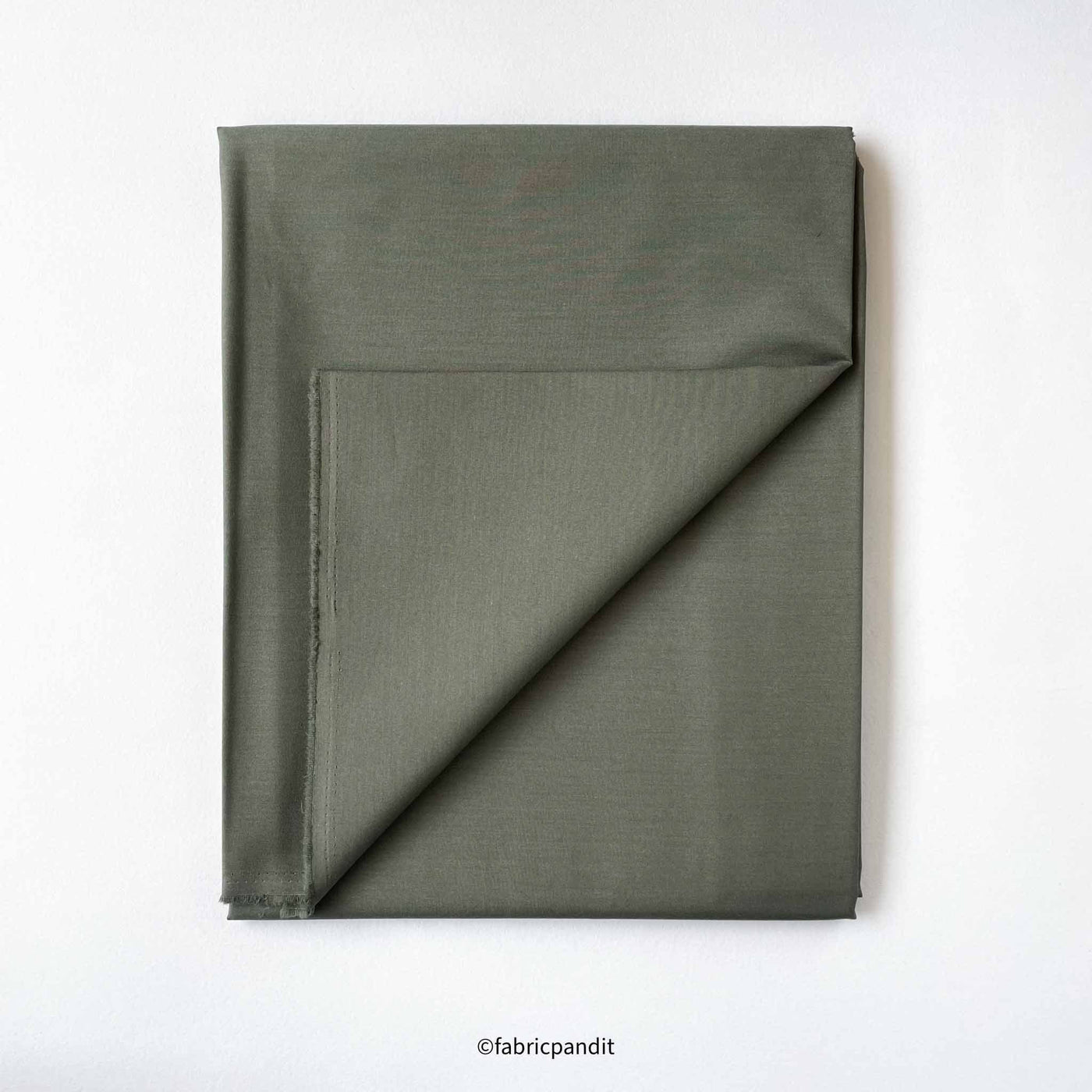 Fabric Pandit Cut Piece (CUT PIECE) Men's Dusty Olive Green Cotton Shirting Fabric (Width 58 Inch)