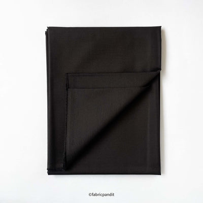 Fabric Pandit Cut Piece (CUT PIECE) Men's Jade Black Cotton Shirting Fabric (Width 58 Inch)