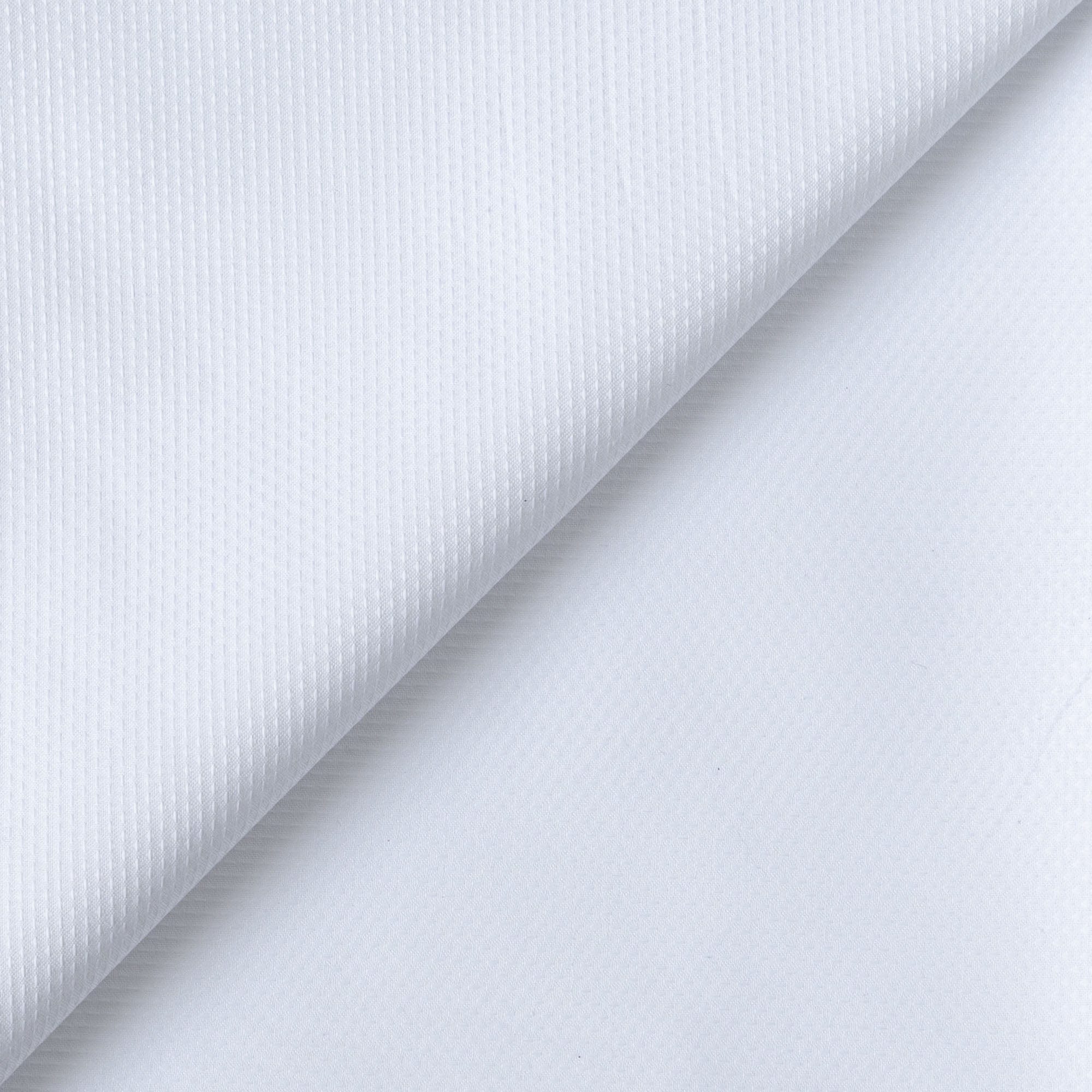 (CUT PIECE) Men's White Diamonds Pattern Cotton Satin Dobby