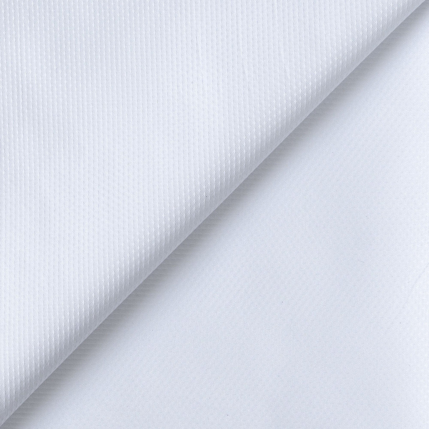 Fabric Pandit Cut Piece (CUT PIECE) Men's White Diamonds Pattern Cotton Satin Dobby Luxury Shirting Fabric (Width 58 inch)