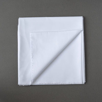 Fabric Pandit Cut Piece (CUT PIECE) Men's White Diamonds Pattern Cotton Satin Dobby Luxury Shirting Fabric (Width 58 inch)