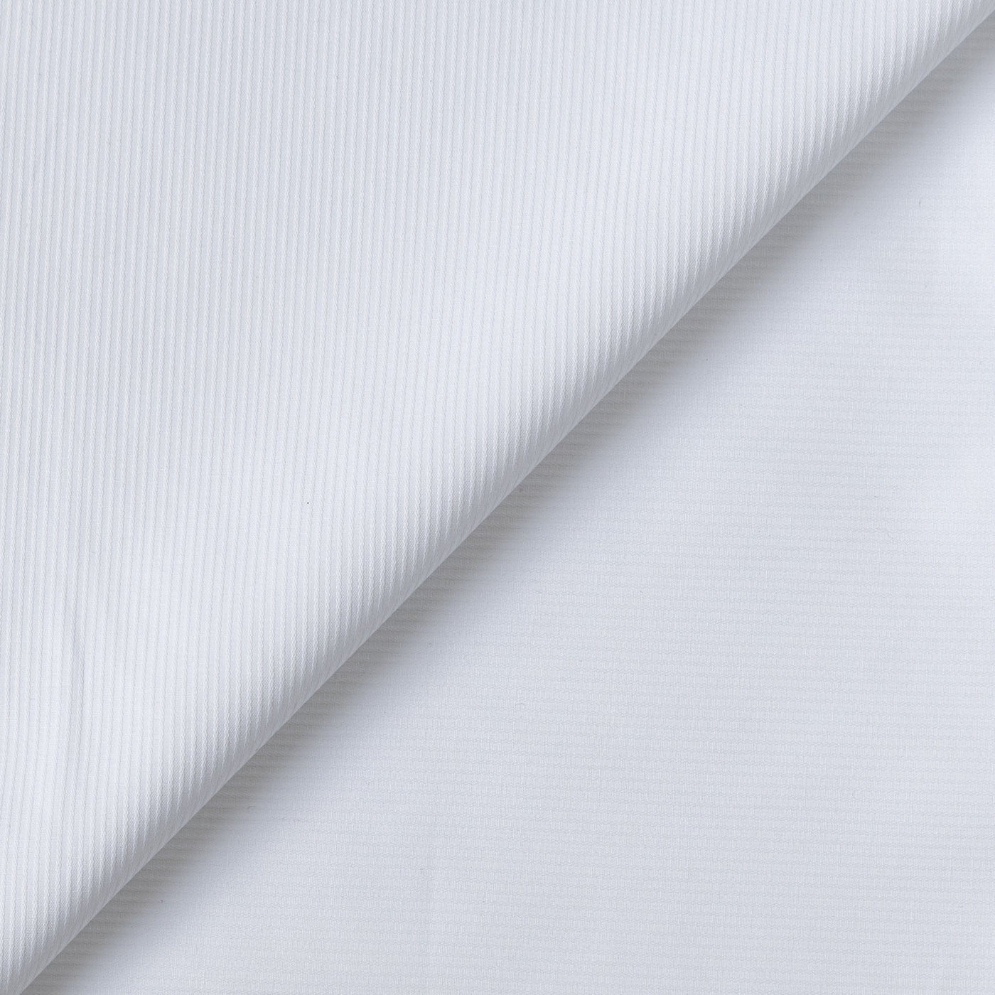 Fabric Pandit Cut Piece (CUT PIECE) Men's White Geomettric Linings Pattern Cotton Satin Dobby Luxury Shirting Fabric (Width 58 inch)