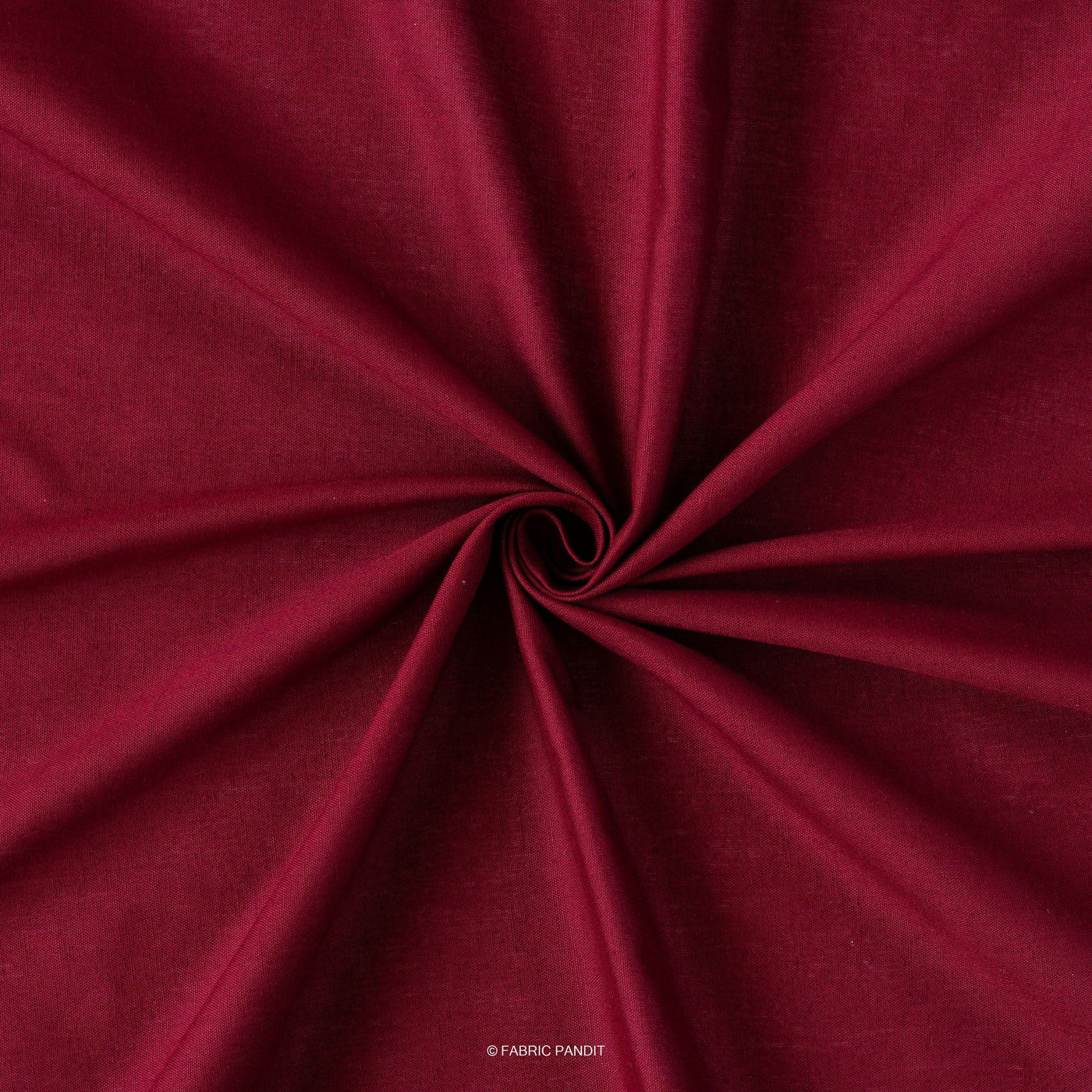 Fabric Pandit Cut Piece (CUT PIECE) Merlot Red Color Pure Cotton Linen Fabric (Width 42 Inches)