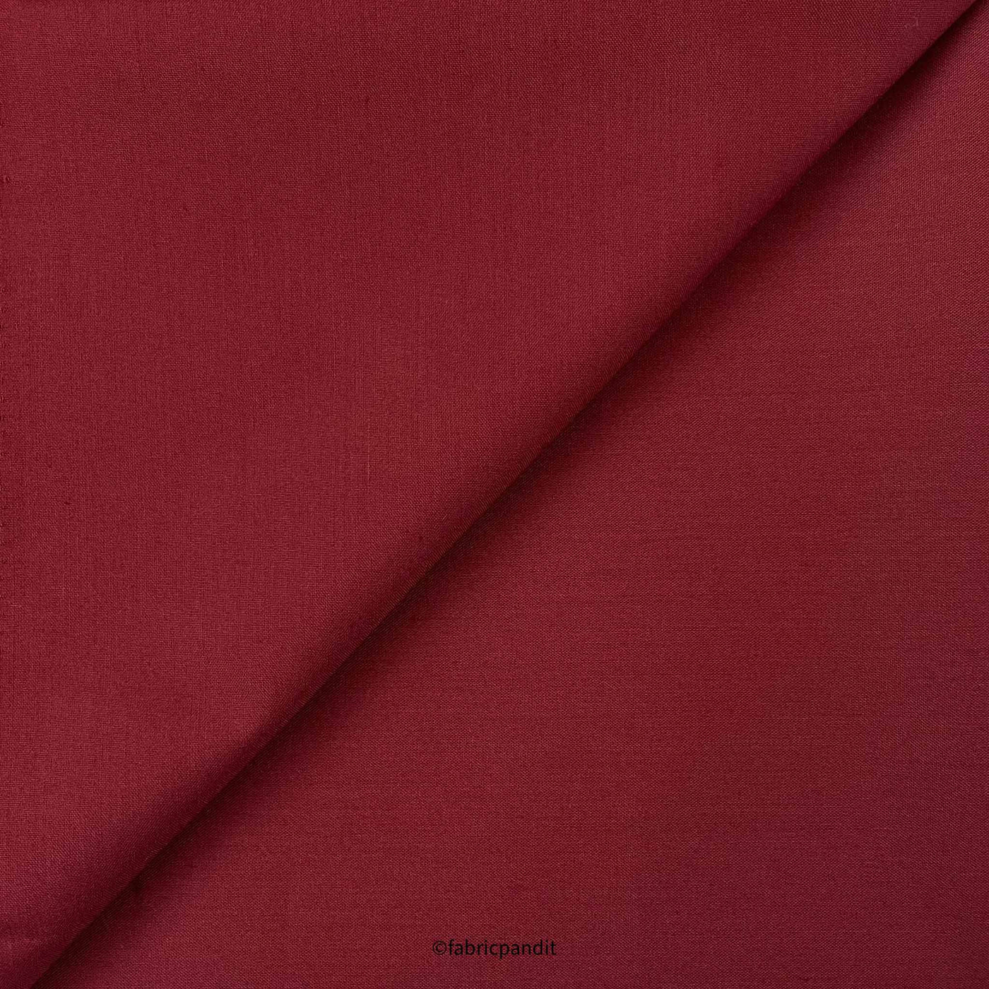 Fabric Pandit Cut Piece (CUT PIECE) Merlot Red Cotton Fabric (Width 58 Inch)