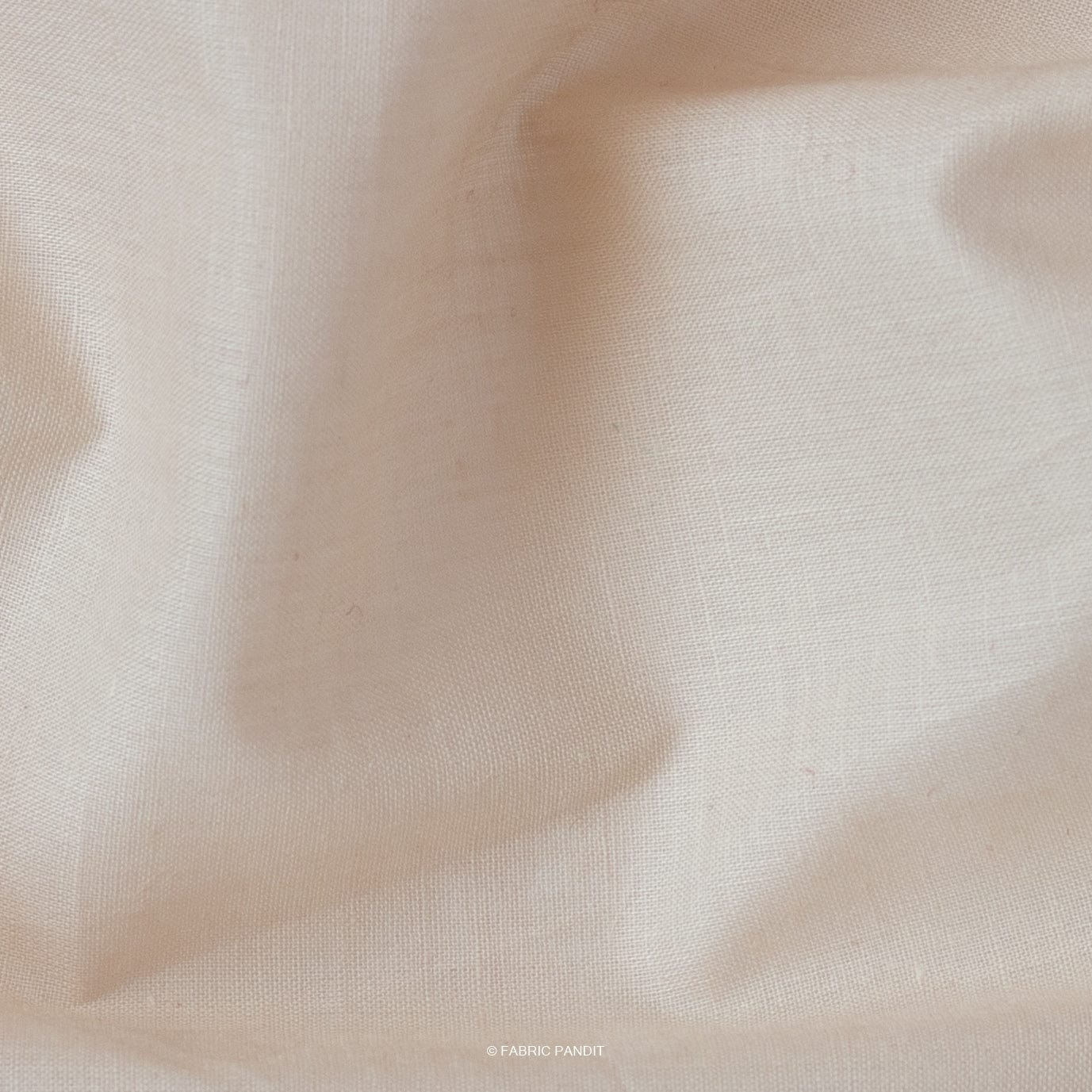 Fabric Pandit Cut Piece (CUT PIECE) Natural Beige Color Pure Cotton Cambric Fabric (Width 42 Inches)