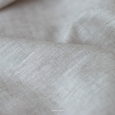 Fabric Pandit Cut Piece (CUT PIECE) Natural Grey Plain Premium 40 Lea Pure Linen Fabric (Width 58 Inches)