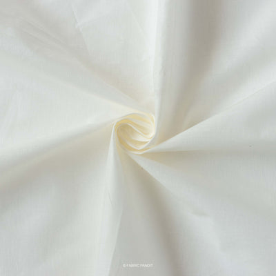 Fabric Pandit Cut Piece (CUT PIECE) Off-White Pure Cotton Cambric Fabric (Width 44 Inches)