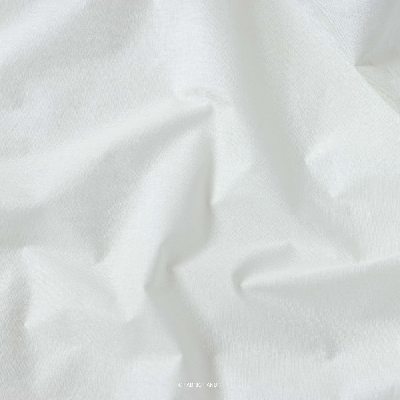 Fabric Pandit Cut Piece (CUT PIECE) Off-White Pure Cotton Cambric Fabric (Width 44 Inches)