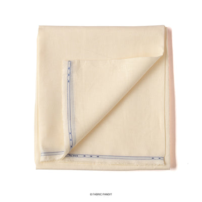 Fabric Pandit Cut Piece (CUT PIECE) OffWhite Plain Premium 60 Lea Pure Linen Fabric (Width 58 inch)