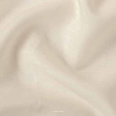 Fabric Pandit Cut Piece (CUT PIECE) OffWhite Plain Premium 60 Lea Pure Linen Fabric (Width 58 inch)