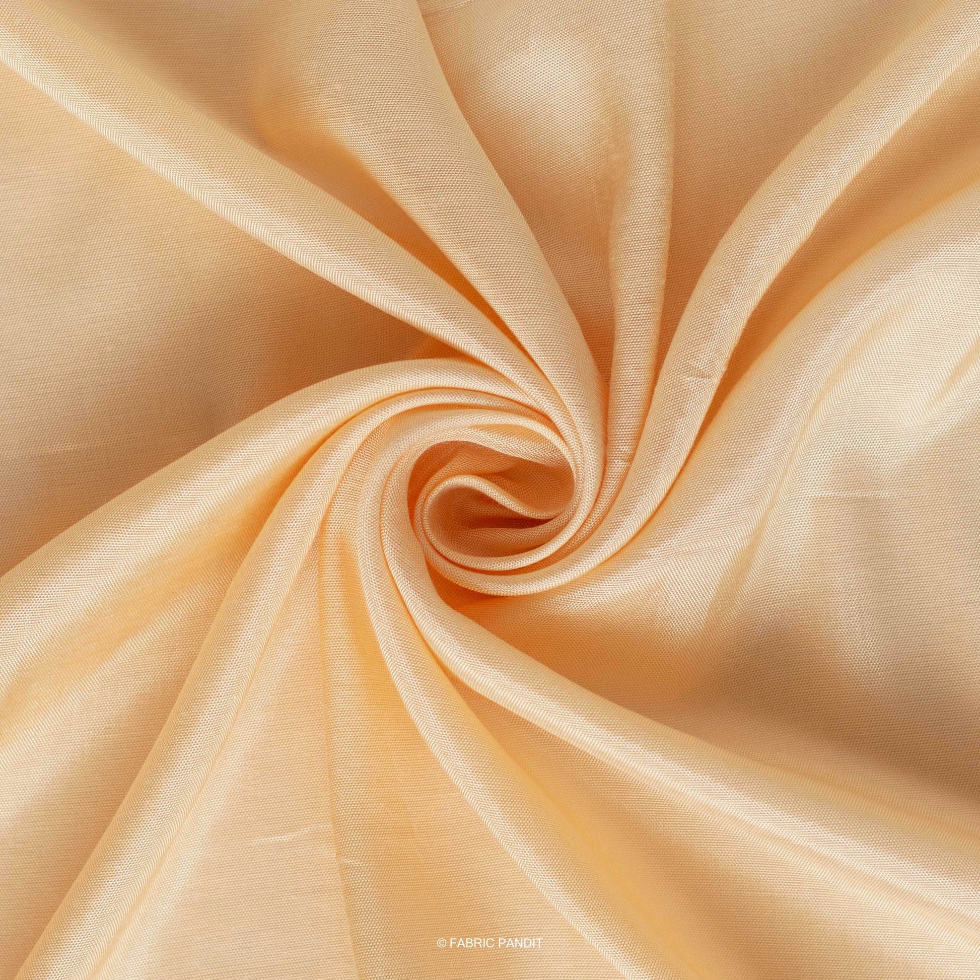 Fabric Pandit Cut Piece (CUT PIECE) Orange Peach Color Viscose Shantoon Fabric (Width 44 Inches)