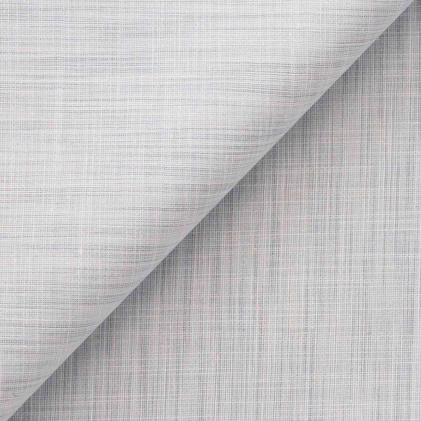 Fabric Pandit Cut Piece (CUT PIECE) Pastel Grey Cotton Yarn Dyed Slubs Men's Shirt Fabric (Width 58 inch)