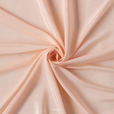 Fabric Pandit Cut Piece (CUT PIECE) Pastel Peach Premium French Crepe Fabric (Width 44 Inches)