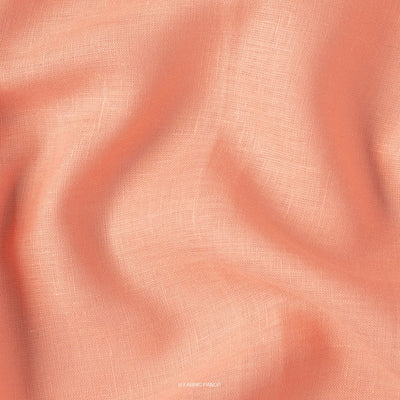 Fabric Pandit Cut Piece (Cut Piece) Salmon Peach Plain Premium 60 Lea Pure Linen Fabric (Width 58 inch)