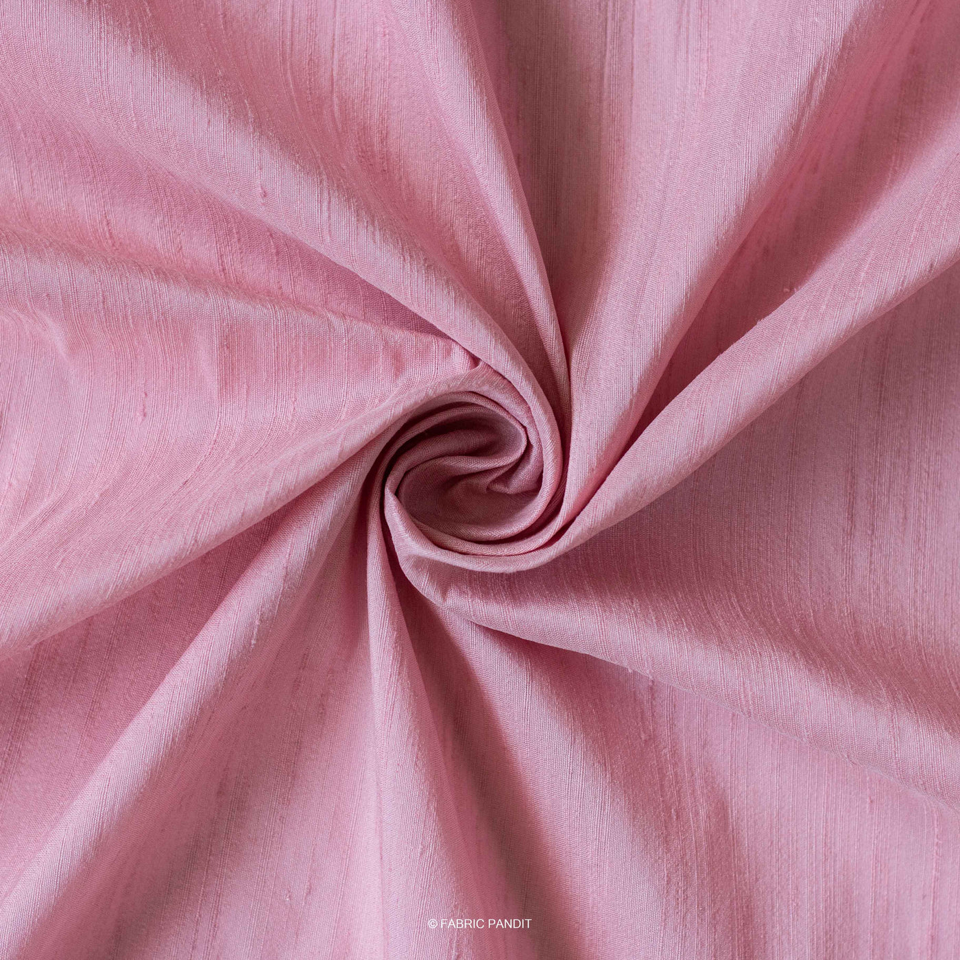 Fabric Pandit Cut Piece (CUT PIECE) Valentine Pink Plain Premium Silk Fabric (Width 46 Inches)