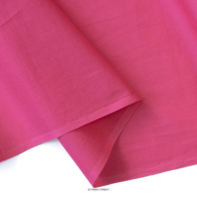 Fabric Pandit Cut Piece (CUT PIECE) Watermelon Color Pure Cotton Cambric Fabric (Width 40 Inches)