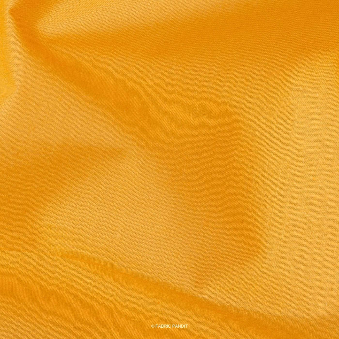 Fabric Pandit Fabric Amber Yellow Color Pure Cotton Cambric Fabric (Width 42 Inches)