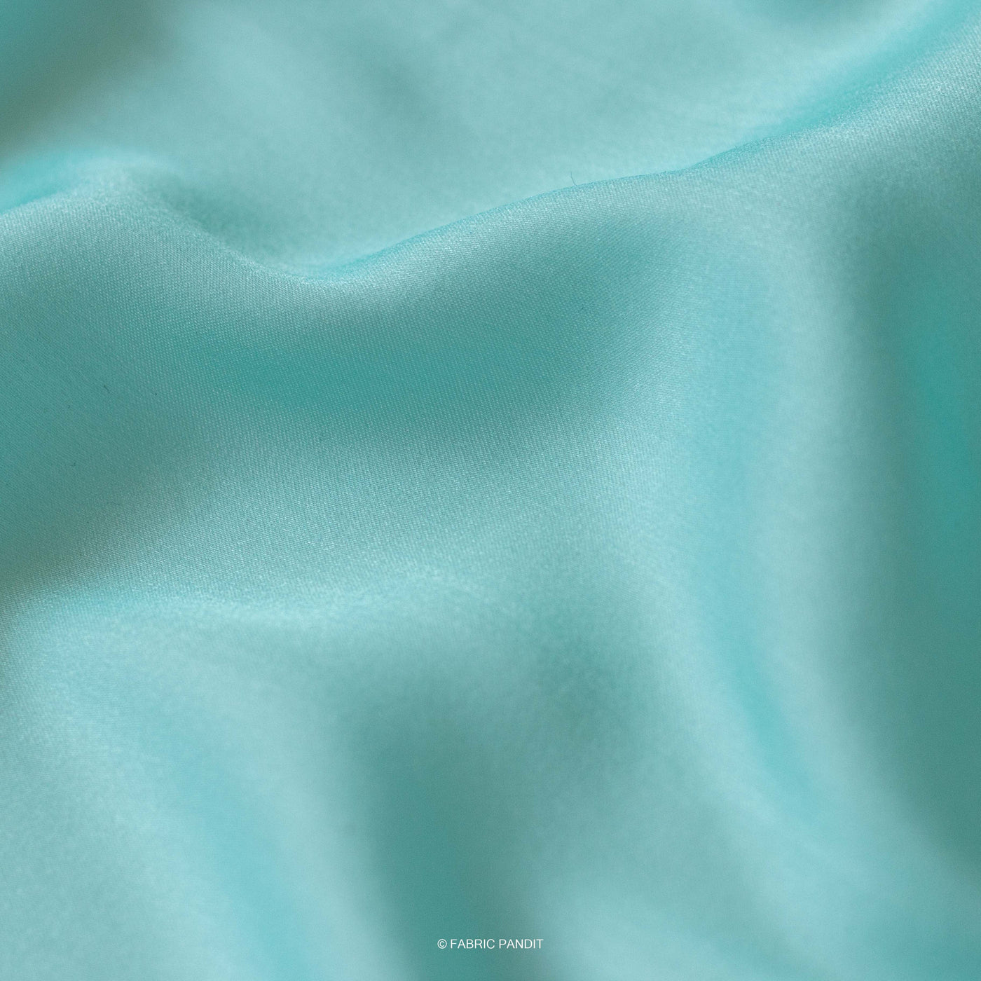 Fabric Pandit Fabric Aqua Blue Plain Premium Tussar Silk Fabric
