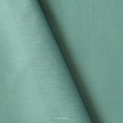 Fabric Pandit Fabric Aquamarine (Light) Color Pure Cotton Linen Fabric