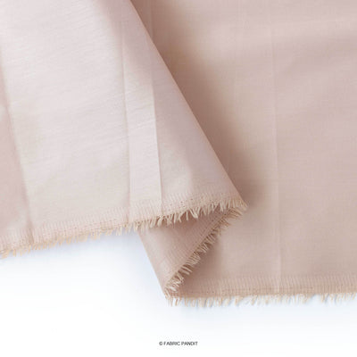 Fabric Pandit Fabric Beige Color Plain Cotton Satin Fabric (Width 42 Inches)