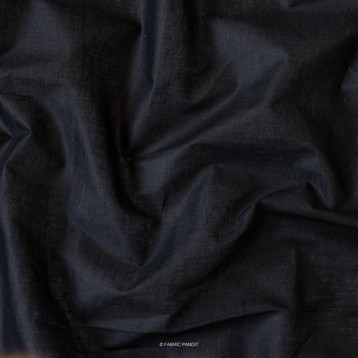Fabric Pandit Fabric Black Color Pure Cotton Cambric Fabric (Width 42 Inches)