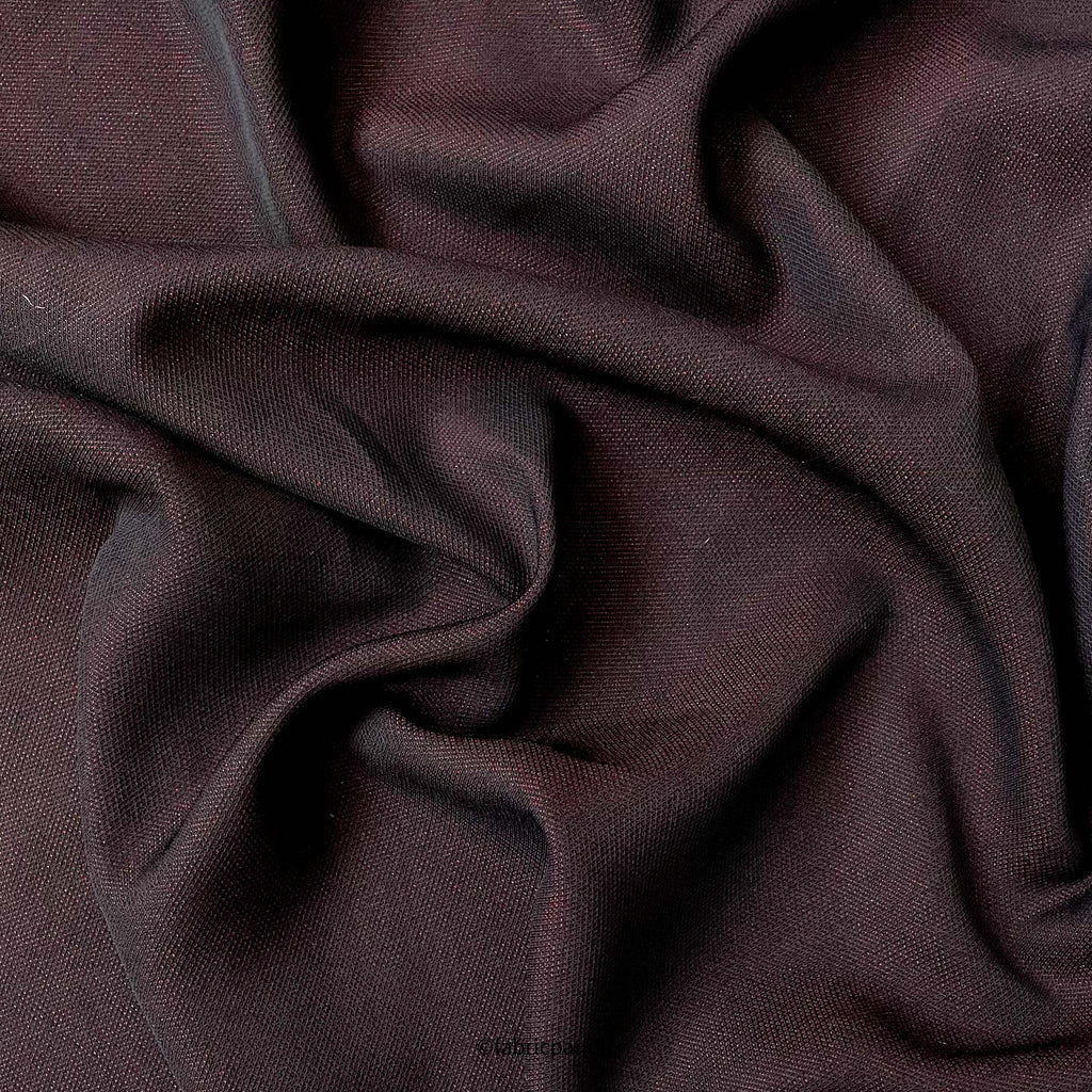 Fabric Pandit Fabric Black & Red Textured Premium Suiting Fabric (Width 58 Inches)
