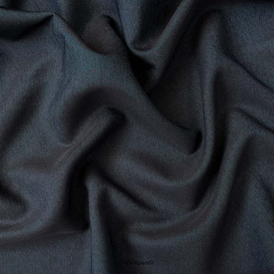 Fabric Pandit Fabric Black & Turquoise Textured Premium Suiting Fabric (Width 58 Inches)