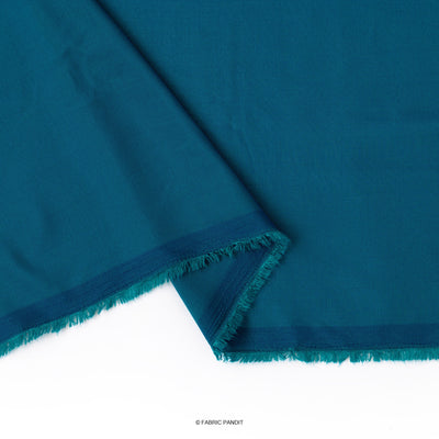 Fabric Pandit Fabric Blue Plain Soft Poly Muslin Fabric (Width 44 Inches)