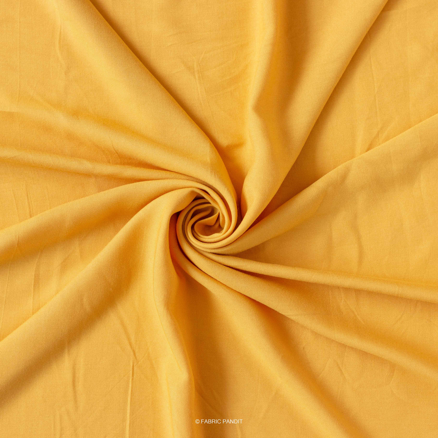 Fabric Pandit Fabric Bold Yellow Color Pure Rayon Fabric
