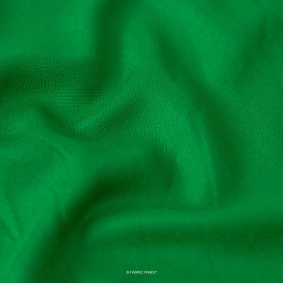 Fabric Pandit Fabric Bright Green Color Pure Rayon Fabric