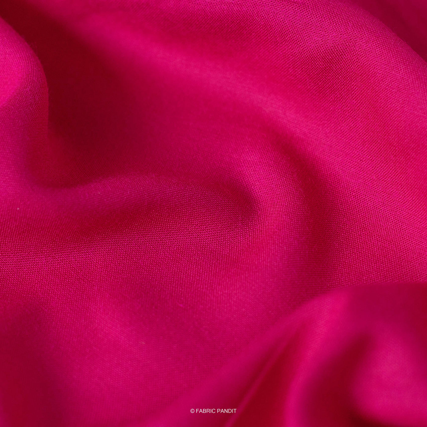 Fabric Pandit Fabric Bright Magenta Pink Color Pure Rayon Fabric