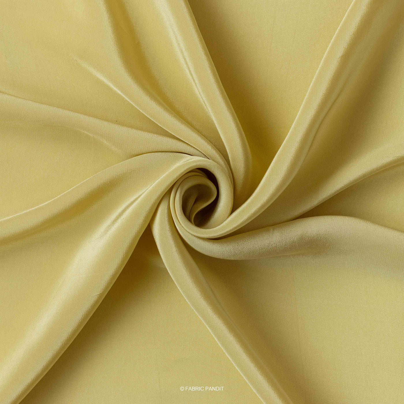Fabric Pandit Fabric Bright Olive Green Plain Pure Viscose Natural Crepe Fabric (Width 44 Inches)