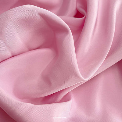 Fabric Pandit Fabric Carnation Pink Premium French Crepe Fabric (Width 44 inches)