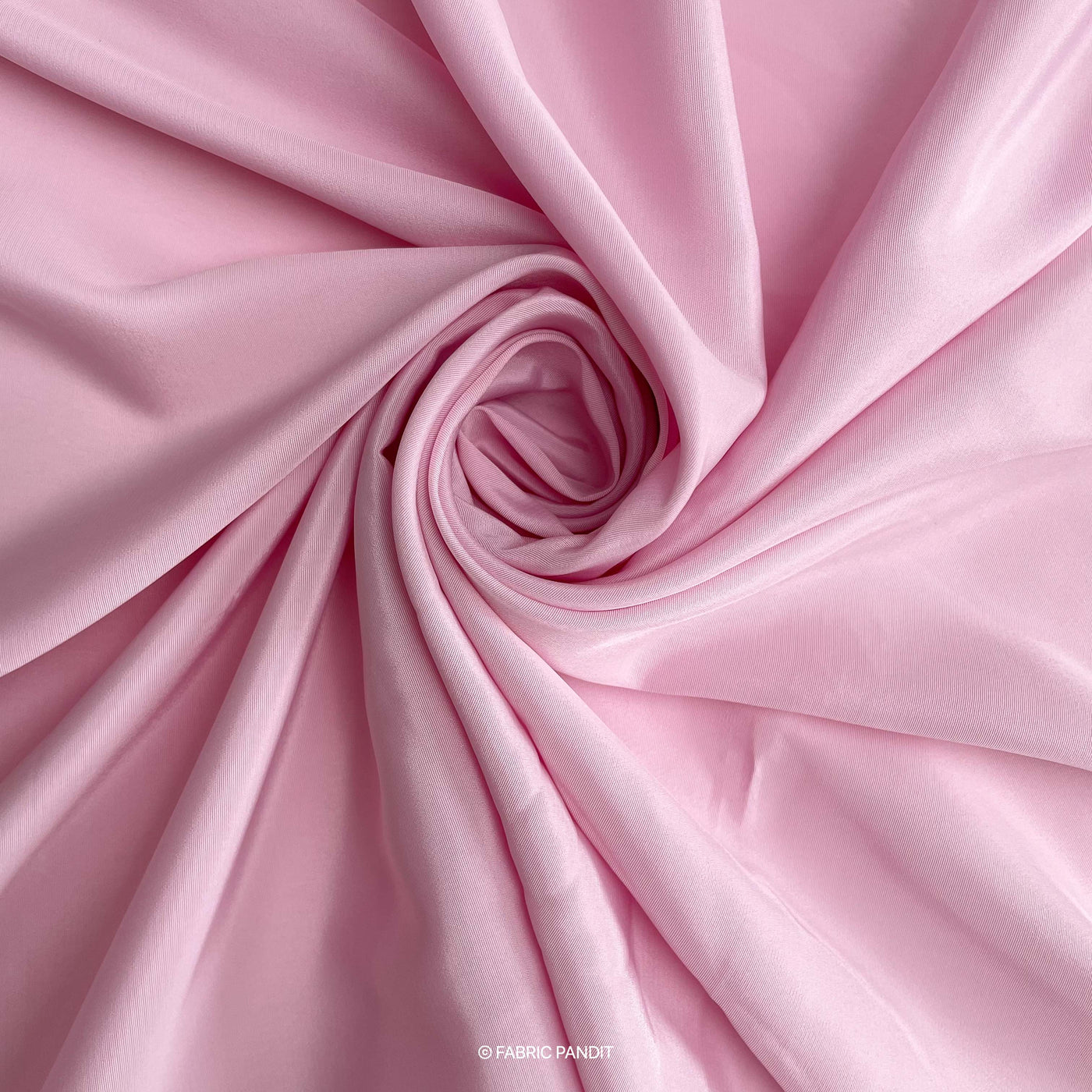 Fabric Pandit Fabric Carnation Pink Premium French Crepe Fabric (Width 44 inches)