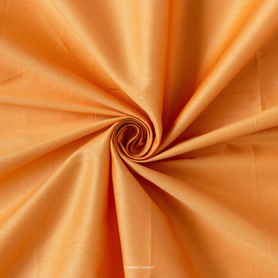 Fabric Pandit Fabric Carrot Orange Color Plain Cotton Satin Fabric (Width 42 Inches)