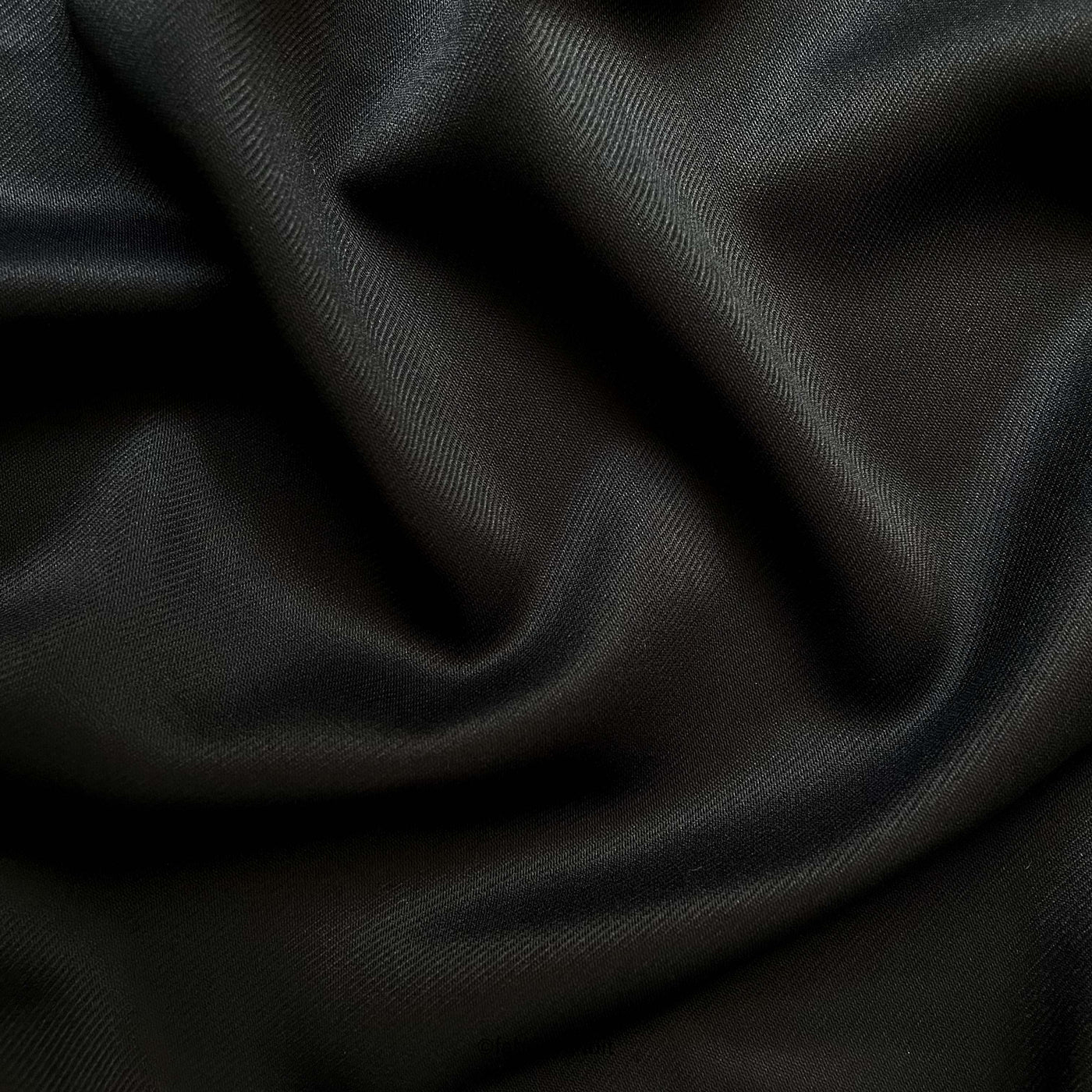 Fabric Pandit Fabric Charcoal Black Satin Luxury Suiting Fabric (Width 58 Inches)