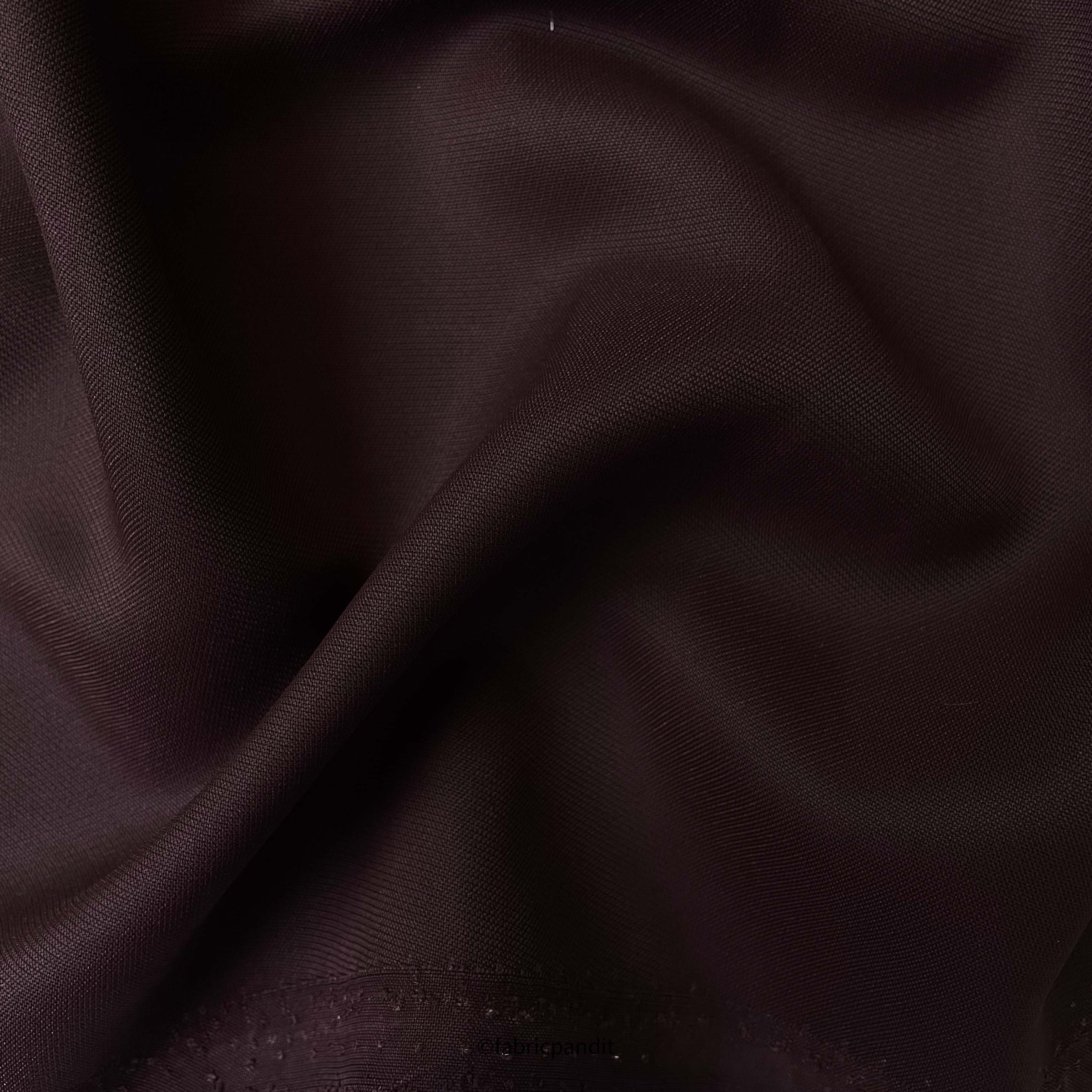 Fabric Pandit Fabric Coffee Brown Satin Luxury Suiting Fabric (Width 58 Inches)